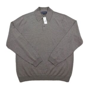New Brooks Brothers Extra Fine Italian Merino Wool Henley Polo Mens Large